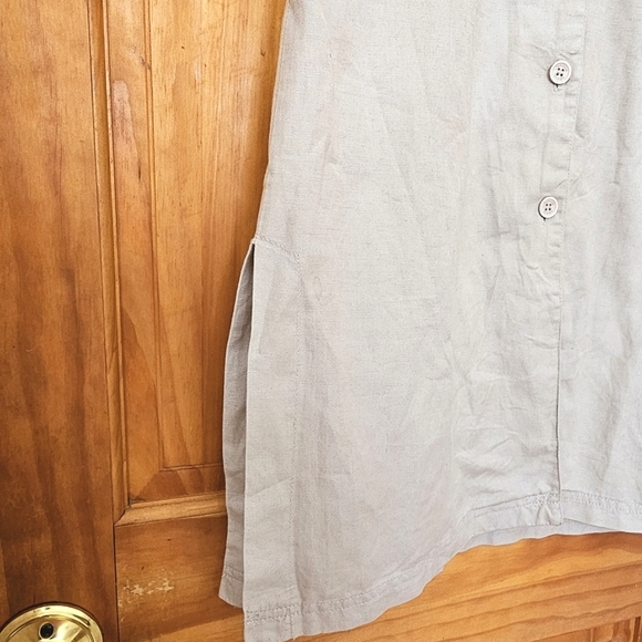 Jessica Sport Women's Button Front Sleeveless Midi Shirt Dress With Side Slits - Picture 8 of 15